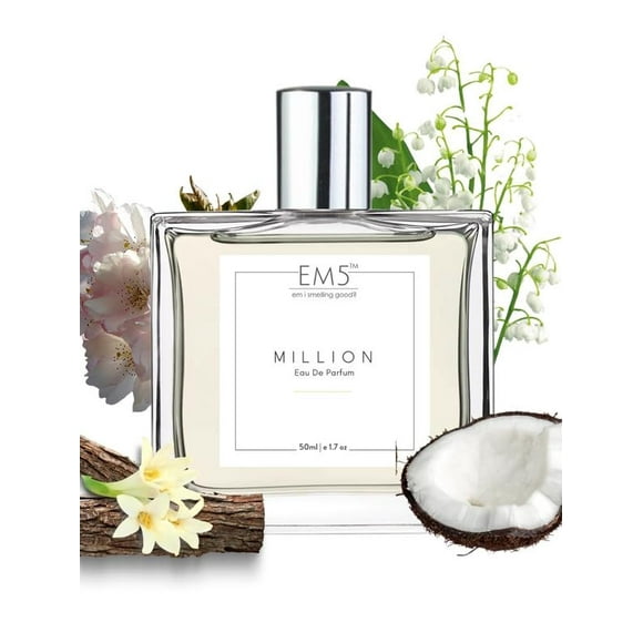 EM5 Million Eau De Parfum For Men 50ml, 1.7 Fl.oz. | Strong & Long Lasting Fragrance - Perfect Gift For Husband, Boyfriend | Perfume For Boys - With Amber, Woody, Fresh & Spicy Notes | Gift for Him