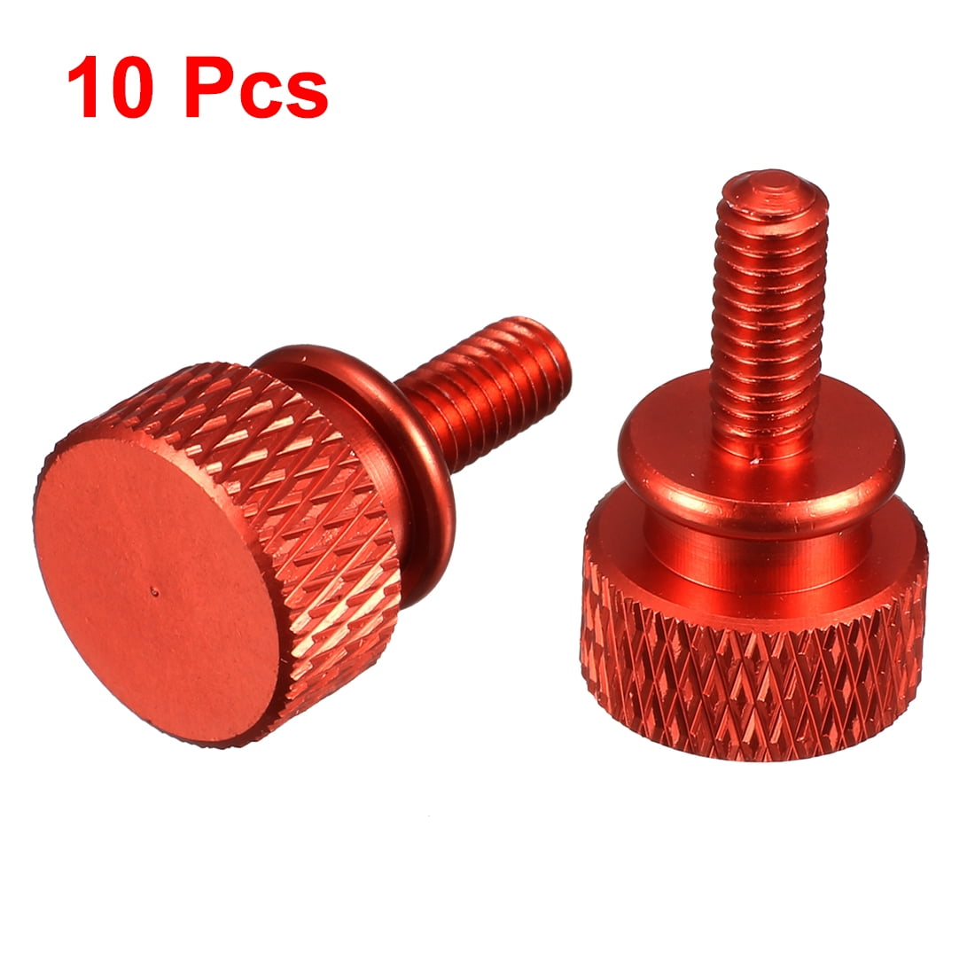 Computer PC Case Shoulder Type Knurled Thumb Screw M4x10mm 10pcs