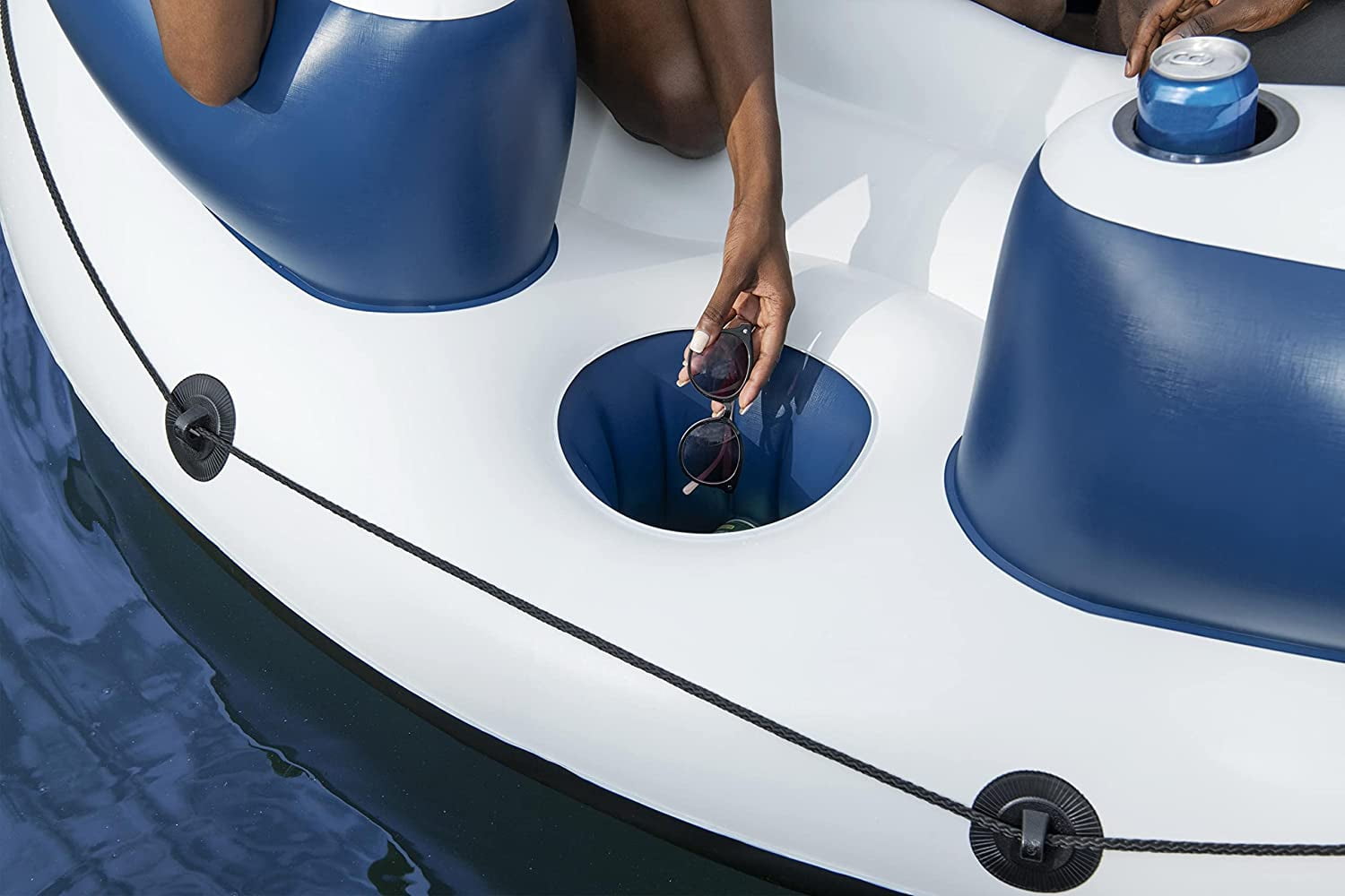 Hydro-Force Lazy DayZ 4-Person Inflatable Party Island Raft