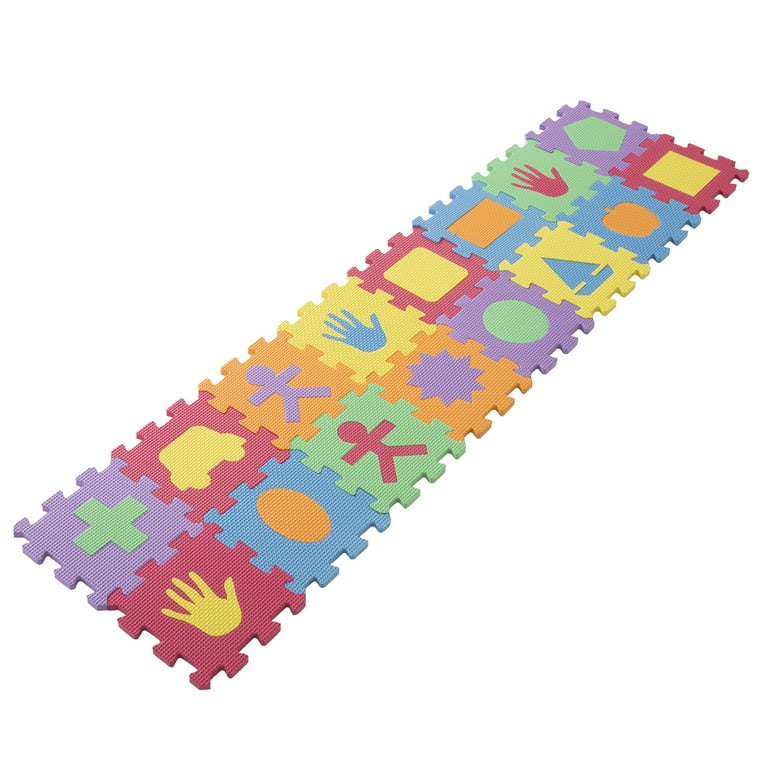 Interlocking Foam Tile Play Mat with Shapes by Hey! Play