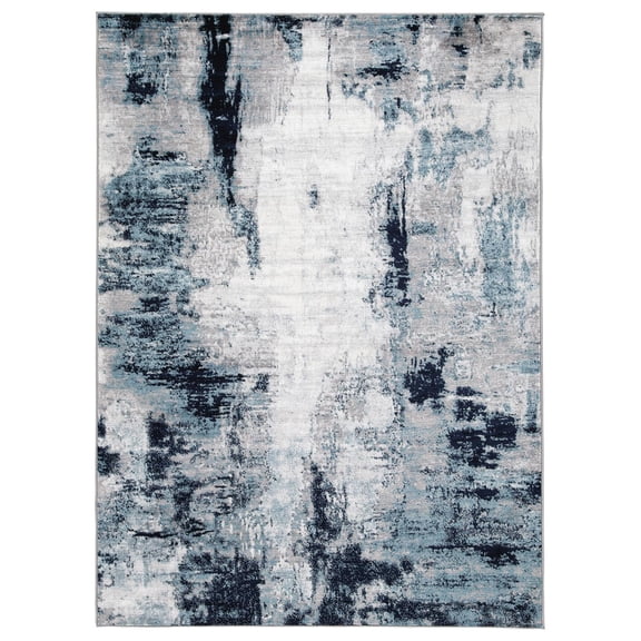 Signature Design by Ashley Contemporary Leonelle 5'3" x 7'3" Rug Cream/Blue/Gray