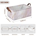 thumbnail image 3 of Collapsible Storage Bins Fabric Shelf Baskets with Handles 16.9"x11.4"x7.7" Closet Organizer Lavender Pink Marble, 3 of 8