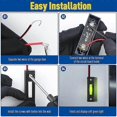 thumbnail image 2 of Universal Garage Door Opener Switch 41A4166 Wired Lighted Wall Mounted Push Button Black Finish with White Center Button, 2 of 5