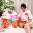 thumbnail image 4 of LEEYNEER1Pcs 3D Simulation Ice Cream Pillow For Fun Gift Cute Food Stuffed Animals For Room Decor Rainbow Beans, 4 of 5