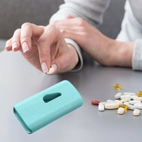 WZXPWT Plastic Rectangle Pill Divider Cutter, Medication Break Divider, Portable Pill Splitter Box, Travel-Friendly Tablet Cutter