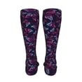 thumbnail image 6 of KLL Purple Butterfly Print Cool Socks Men's Women's Crew Socks Funny Crazy Novelty Stockings, 6 of 8