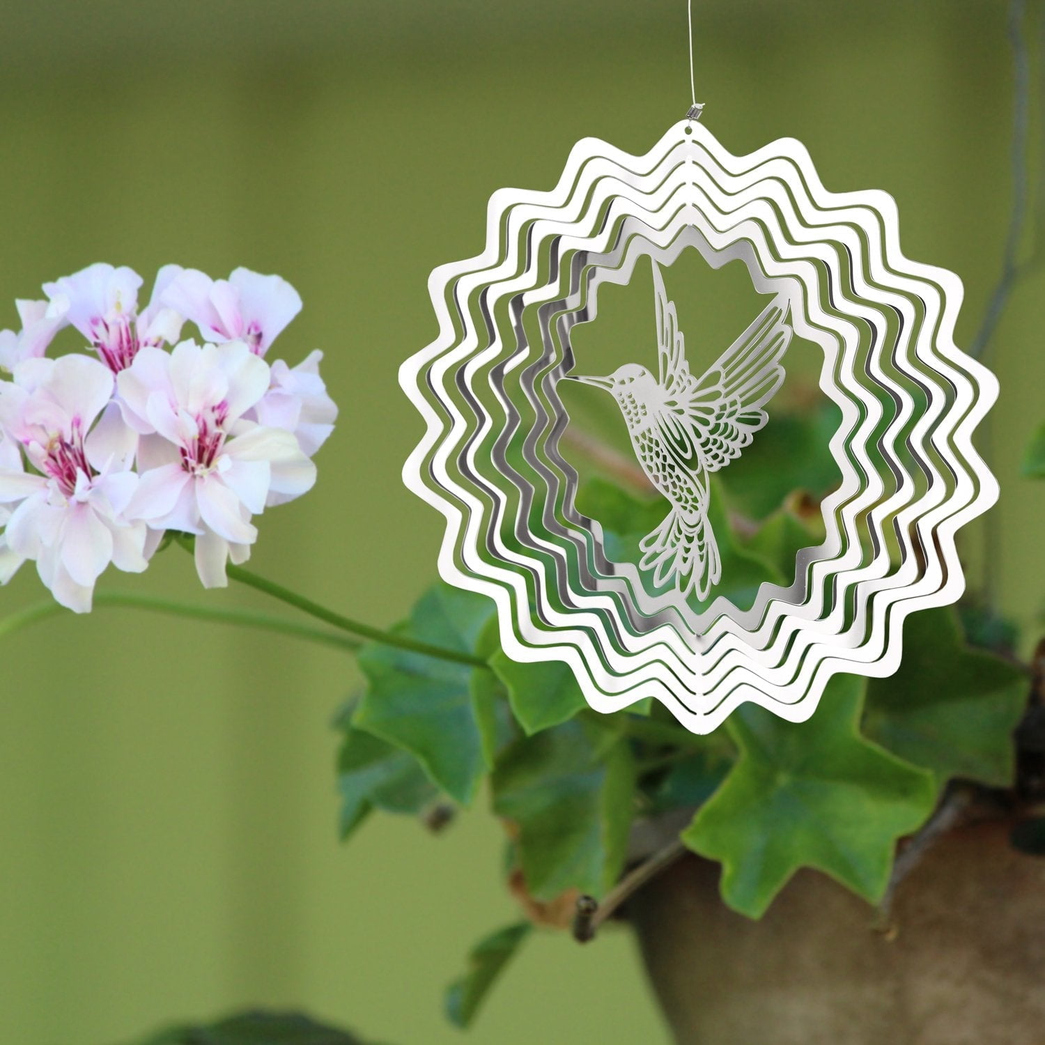 Woodstock Wind Chimes Woodstock Rainbow Makers Collection, Woodstock Shimmers, Nature 5" Silver Wind Shimmer SHNHU