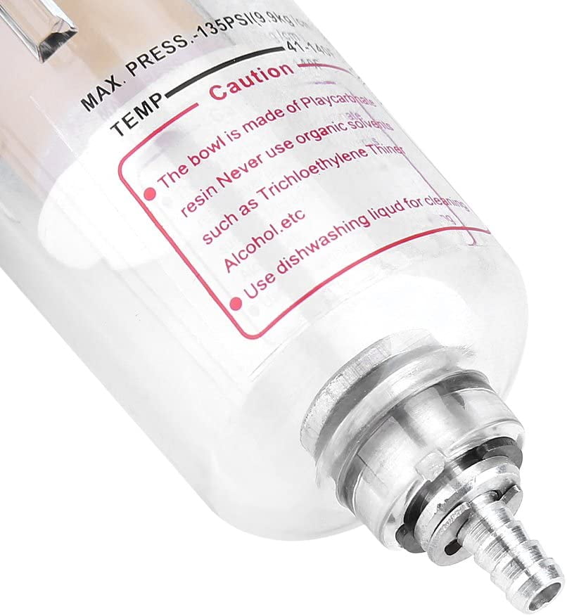 1/4 "Air Compressor Filter Regulator With Gauge, Water Pressure