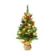 thumbnail image 2 of Piña de árbol de Navidad mini de 17 pulgadas con luces LED - Adorno de simulación de escritorio para decoración navideña, árbol artificial verde, 2 of 6