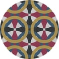 thumbnail image 1 of Ahgly Company Indoor Round Patterned Purple Novelty Area Rugs, 3' Round, 1 of 6