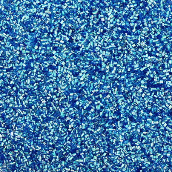 About 10580Pcs Crispy Bingsu Beads 3D Glitter Plastic Beads 3mm Royal Blue Soft Straw Tube Beads Lightweight Bingsu Beads
