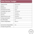 thumbnail image 4 of Vela Pequeña Decorativa Tealight 100 Pzs Color Blanco Velasart Incandescente, 4 of 5