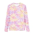 thumbnail image 3 of SHTXOZHI Boys Girls Tie-Dye Under Shirts Toddler Kids Long Sleeve Crewneck Fashion Shirt Tops, 3 of 4