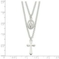thumbnail image 2 of FJC Finejewelers 925 Sterling Silver Polished Medallion and Cross Necklace 17 Inches x 10 mm, 2 of 6