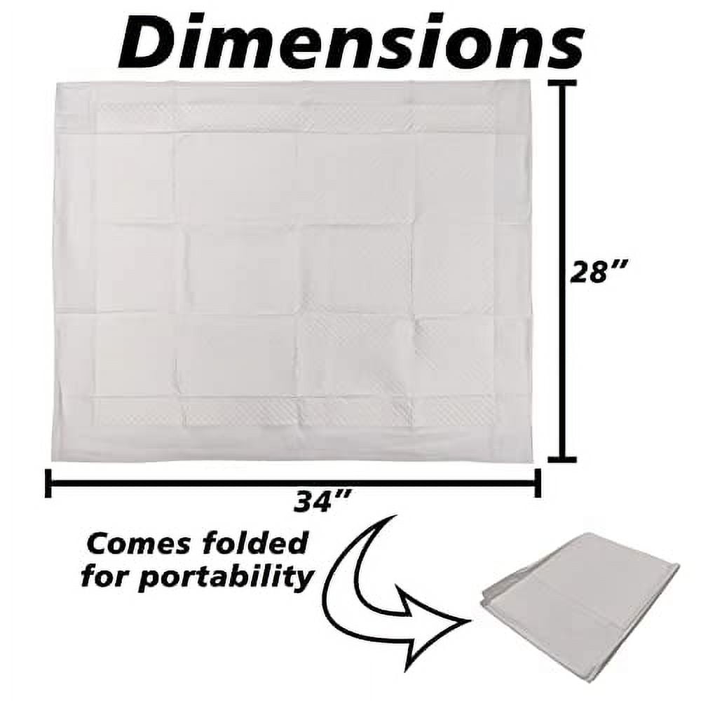 25 Count X-Large Leak-Proof Pee Pads, 5 Layers with Attractant Scent to Improve Potty Training Success, 28" x 34"