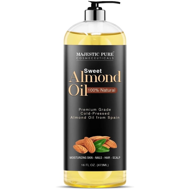Aceite de almendras MAJESTIC PURE Sweet Triple A Grade 480 ml prensado en frío