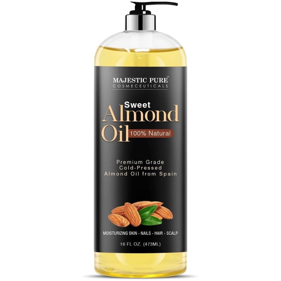 Aceite de almendras MAJESTIC PURE Sweet Triple A Grade 480 ml prensado en frío