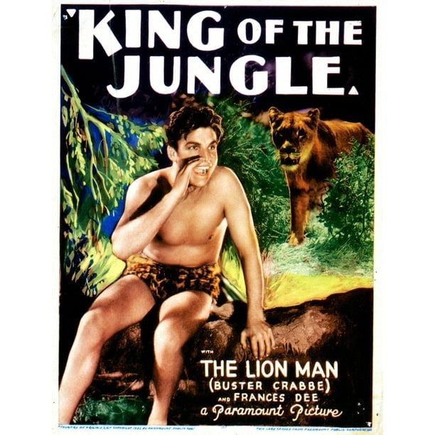 King Of The Jungle Buster Crabbe 1933 Movie Poster Masterprint 24 X 36 Walmart Com Walmart Com