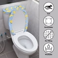 thumbnail image 3 of HELLHERO Keep Dust Stain Toilet Seat Cover Set Elastic Edge Elastic Fabric, Fits All Toilet Shapes, Elastic Bottom 17"x21", Lemon Fresh, 3 of 8