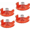 thumbnail image 1 of Tapa de carrete de repuesto de 4 piezas, tapas de carrete de repuesto, tapa de carrete de repuesto para cortacésped Black-decker, Rc-100-p, carrete de recortadora Afs, 1 of 5