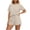 Khaki, variant on Guluxicc 2 Piece Women's Matching Sets Solid T Shirts with Drawstring Waist Shorts Casual Outfits Lounge Wear