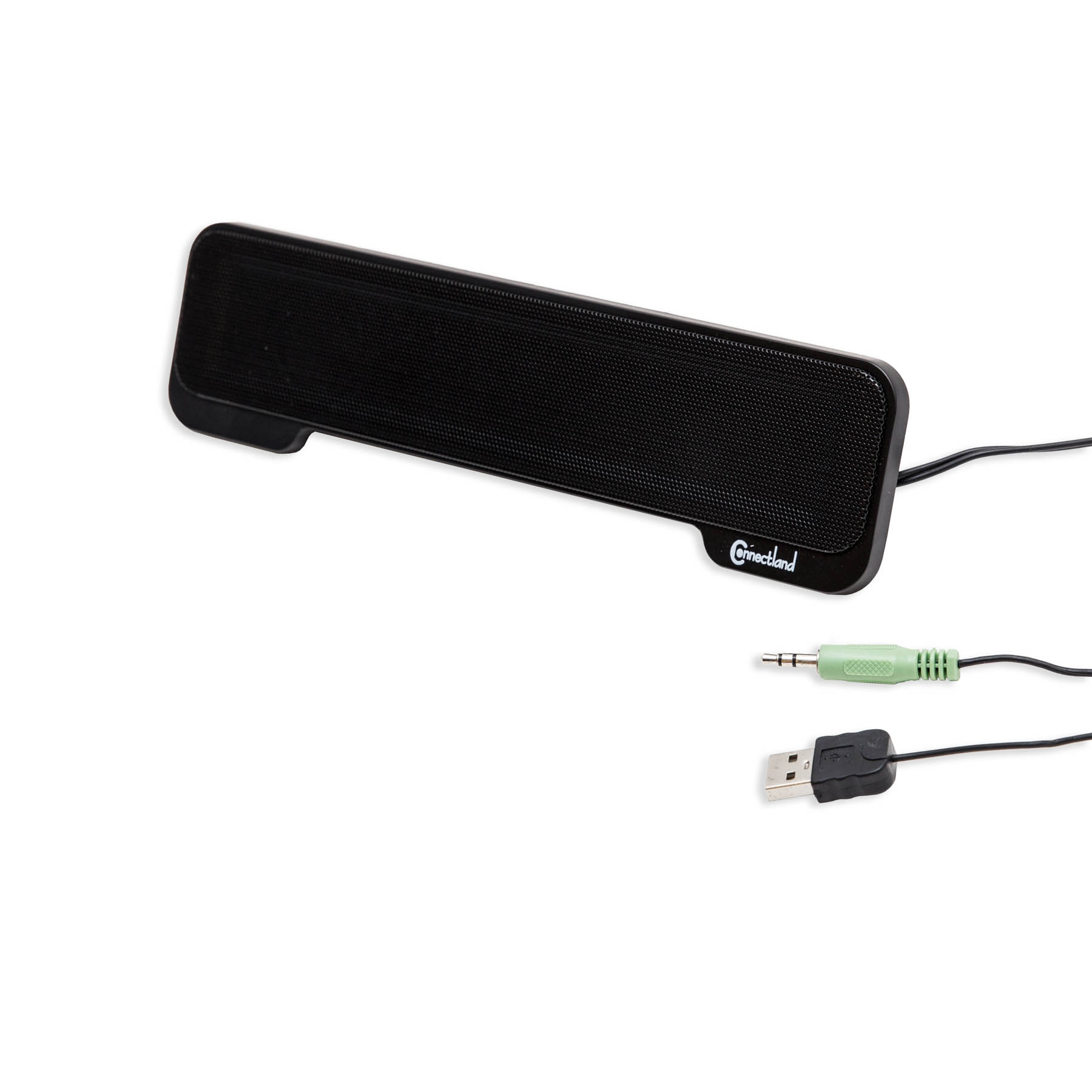 Connectland 1486-CL-SPK20138 USB Computer Speakers with Sound Bar Speaker System, Black