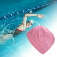 thumbnail image 2 of Unique Bargains 1 Pc Breathable Cube Pattern Swimming Cap Rose Red, 2 of 6