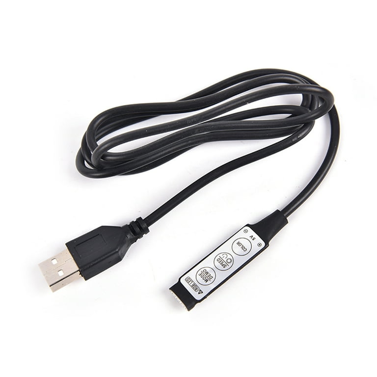 råb op Mobilisere arbejde DC 5V USB LED RGB Controller 3Key 4Pin Remote Controller For LED Strip Light  - Walmart.com