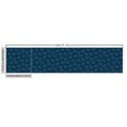 thumbnail image 3 of Ambesonne Marine Art Fabric by the Yard Upholstery, Repetitive Shells Waves, 5 Yards, Dark Night Blue Turquoise, 3 of 5