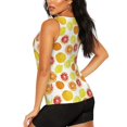 thumbnail image 3 of Lsque Lemon Orange Printed Workout Tank Tops for Women, Athletic Sports Tank Tops, Compression Sleeveless Dry Fit Shirts,Sleeveless Yoga Shirt-X-Large, 3 of 9