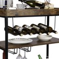 thumbnail image 5 of Bar Carts on Wheels for Home, Microwave Cart with Storage Coffee Cart Rolling Bar Serving Wine Cart with Removable Top Tray Outdoor Industrial Vintage Style, 5 of 9