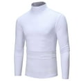 thumbnail image 2 of Blczomt White Mens Shirts Long Sleeve Solid Collared T Shirt Xl, 2 of 4