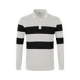 thumbnail image 4 of Golf Shirts for Men Business Casual Long Sleeve T-Shirts Pullover Button Collared Slim-Fit Color-Block Breathable Lapel Office Work Tees Tops, 4 of 8