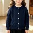 thumbnail image 5 of Baby Girl Cardigan Long Sleeve Button up Sweater Toddler Girl Fall Outfits Cable Knit Fisherman Cardigan Sweater Bolero Shrug, 5 of 5