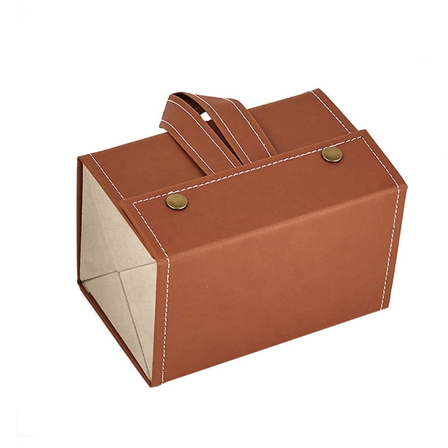 Organizador de anteojos de cuero plegable 2/3/4/5/6 caja de almacenamiento de gafas de sol de múltiples ranuras portátil de viaje para gafas Almacenamiento y organización del hogar L6401 marrón Toystoory HA003745-04B