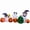 7ft Length Pumpkin Ghost, variant on Firstness 8FT Halloween Inflatable Pumpkins Blow ups Outdoor Decorations, Five Pumpkins with LED Lights for Party Yard