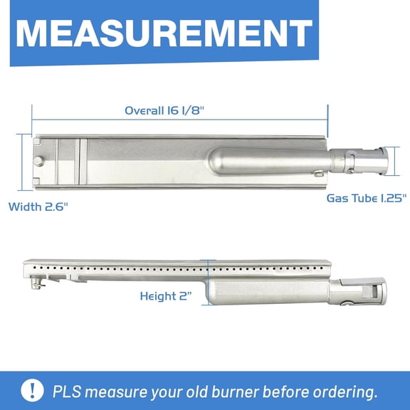 Grill Burner Replacement for Bull Jenn Air  4 Burner Gas Grill - Heavy Duty Cast Stainless Steel BBQ Parts