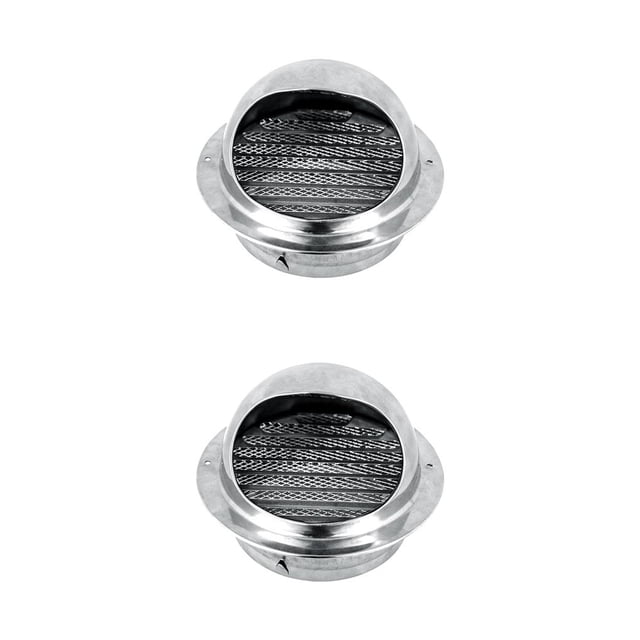 Kenally 304 Stainless Steel Air Vent Outlet Screen in with Built Mesh Hood Caps Vent 100 mm 2piezas
