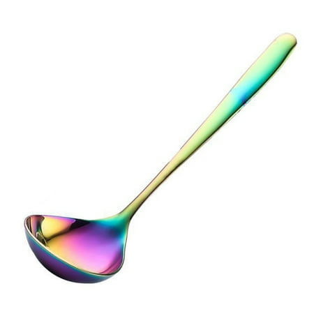 

XM Culture Soup Spoon Ergonomic Design Comfortable Grip Stainless Steel BPA Free Deep Head Stirring Ladle Kitchen Supplies