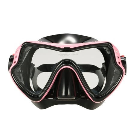 Men’s Women’s Anti-fog UV400 Protection Single Window Diving Mask Snorkeling Mask Scuba Swimming Mask Goggle Tempered Glass Lens Flexible Silicone Skirt PC Frame (Best Scuba Goggles 2019)