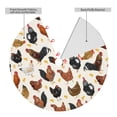 thumbnail image 4 of Kll 36" Christmas Tree Skirt Roosters And Chickens Xmas Tree Skirts Mat For New Year Xmas Holiday Party Indoor Outdoor Home Decoration, 4 of 9