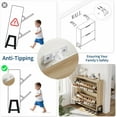thumbnail image 6 of Shoe Storage Cabinet with 2 Flip Drawers, Freestanding Narrow Shoe Organizer with Adjustable Shelf & Metal Legs for Entryway, Hallway, Living Room, Oak, 6 of 9