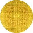 thumbnail image 1 of Ahgly Company Indoor Round Persian Yellow Traditional Area Rugs, 7' Round, 1 of 4