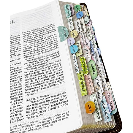 Mr. Pen- Bible Tabs, 72 Tabs (66 Books, 6 Blanks), High Gloss Paper, Bible Journaling Supplies