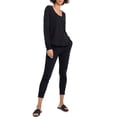 thumbnail image 2 of Social Standard by Sanctuary Women's Dylan Scoop Neck Long Sleeve T-Shirt Tee 2XL Black, 2 of 2