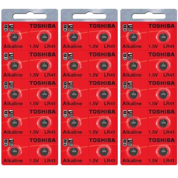 LR41 / AG3 Toshiba 1.5V Alkaline Pack Of 30 Button Cell Batteries EXP