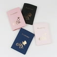 thumbnail image 5 of ZPAQI PU Leather Passport cover for Women Men Bride Travel Wedding Gift Lover Couple, 5 of 16