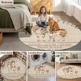 thumbnail image 6 of Beige Farm Animals Round Area Rug 5ft, Vintage Cow Farmhouse Washable Non-Slip Circle Rugs for Bedroom Living Room Kitchen, Soft Low Pile Carpet for Dining Room Playroom Nursery, 6 of 9