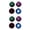 Dark Red/Green/Blue, variant on 8-Count Multicolor Ball Shatterproof Christmas Ornaments, 4.5", by Holiday Time