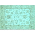 thumbnail image 1 of Ahgly Company Indoor Rectangle Oriental Light Blue Traditional Area Rugs, 5' x 8', 1 of 4